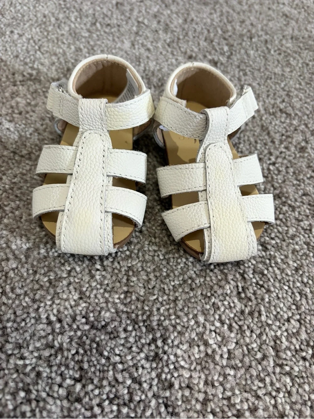 Janie & Jack White Fisherman Sandals size 0-3 mo